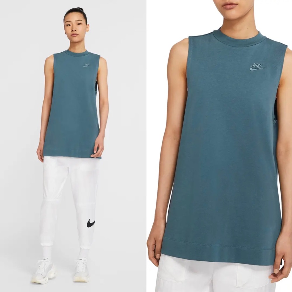 Nike Jersey Tunic Top - Ash Green